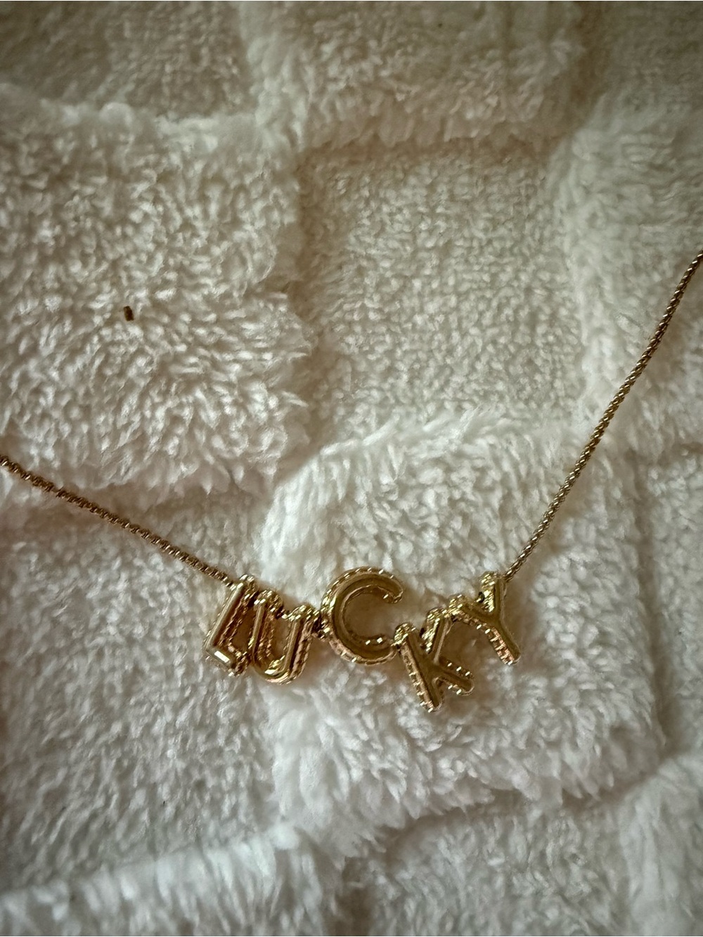 Lucky Kate spade targetGold Letter Charm Necklace - Personalized Initial Pendant